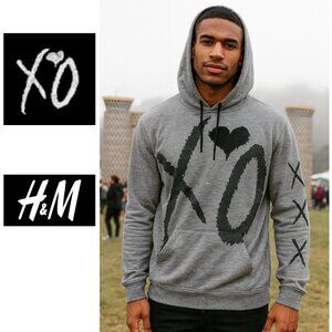 H&M X The Weeknd Limited Edition Collab Logo Grey Hoodie (Size S)